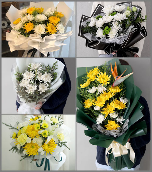 山东青岛莱西市河头店镇南埠后村白事花束代送